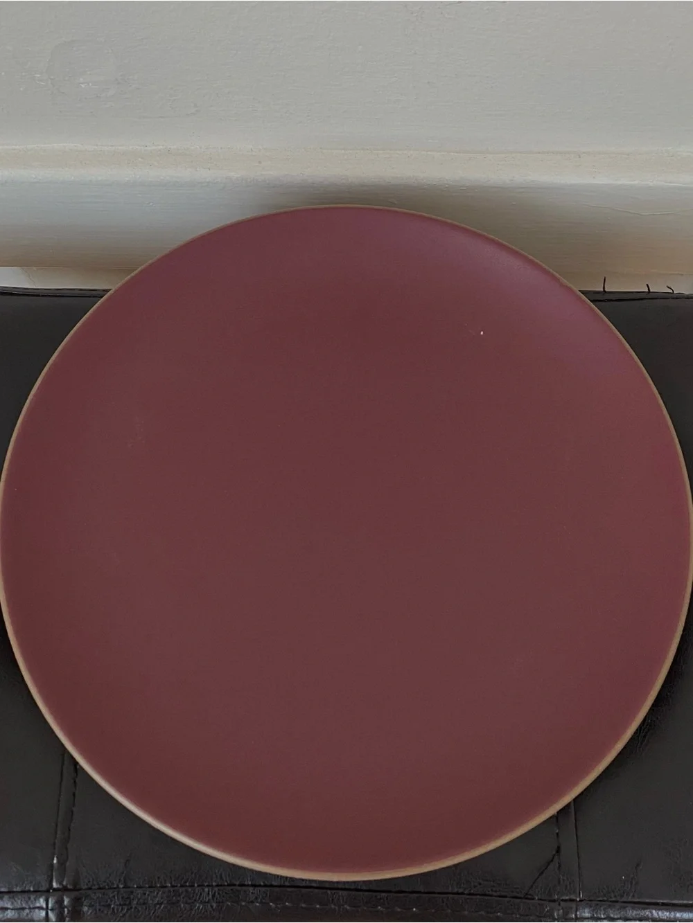 $68 New Heath Ceramics + Herman Miller Coupe Dinner Plate in Cranberry 11'' Dia